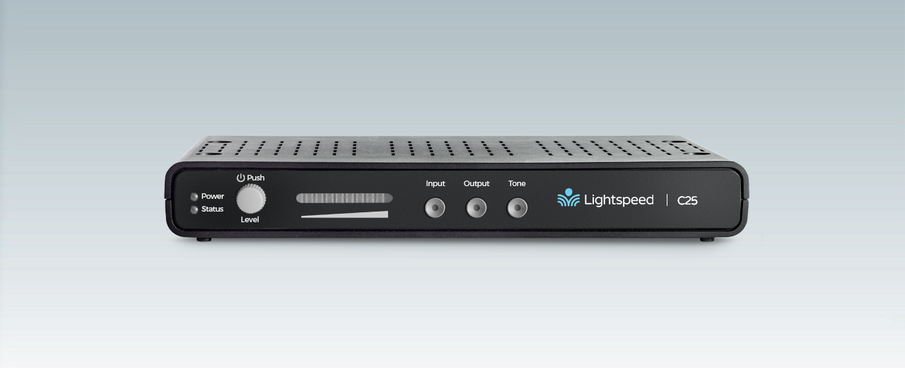 Front of C25 instructional Audio System